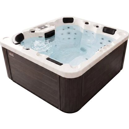 Aquajoy Como — marmur srebrnobiały, widok wanny SPA