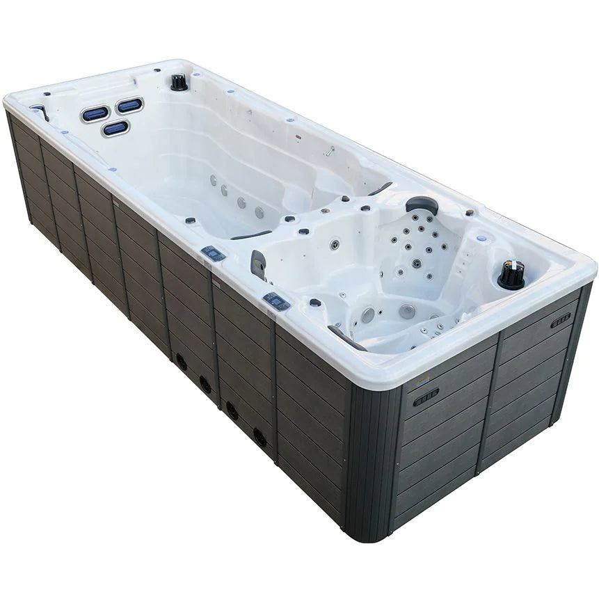 Aquajoy Equilibrium — marmur srebrnobiały, widok wanny SPA