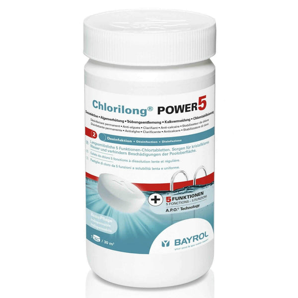 BAYROL Chlorilong Power 5 1,25 kg - chlorowe tabletki multifunkcyjne do basenu - Baseny.pl