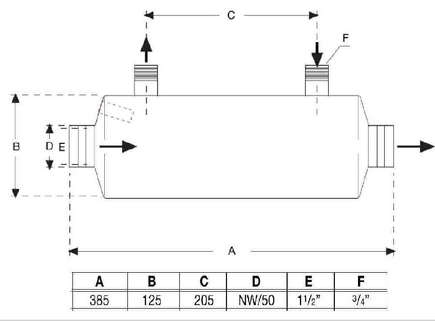 Wymiennik ciepła 40-70 kW stalowy z V4A z uchwytami PVC - Baseny.pl