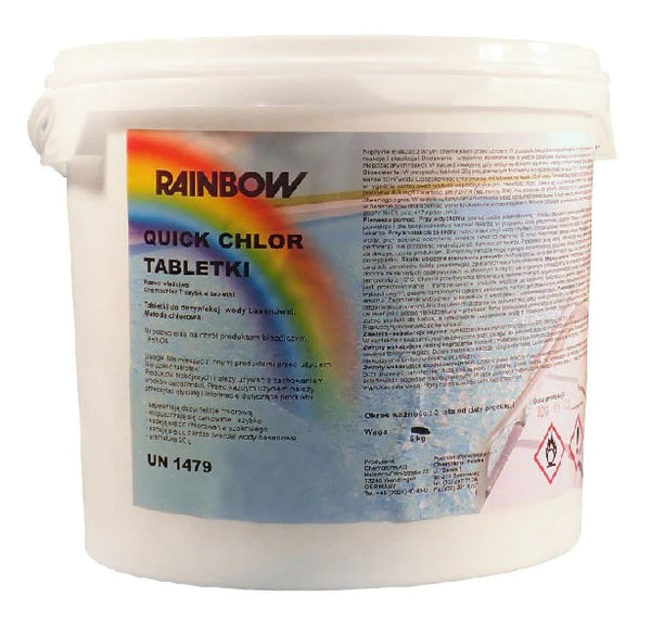 RAINBOW Quick Chlor Tabletki 5 kg - dezynfekcja szokowa - Baseny.pl