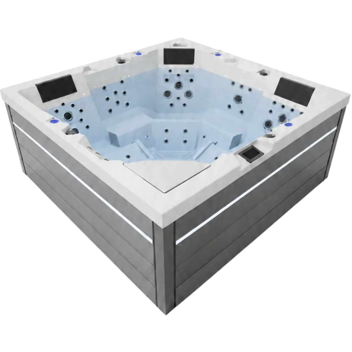 Aquajoy Monaco — marmur srebrnobiały, widok wanny SPA