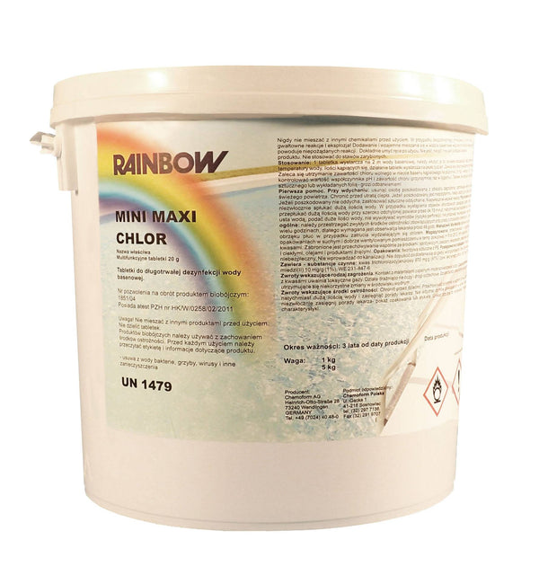 RAINBOW Mini Maxi Chlor 5 kg - Baseny.pl