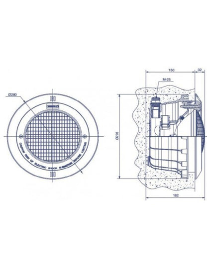 Lampa LED RGB 44W 1150LM Diamond Plus - Baseny.pl