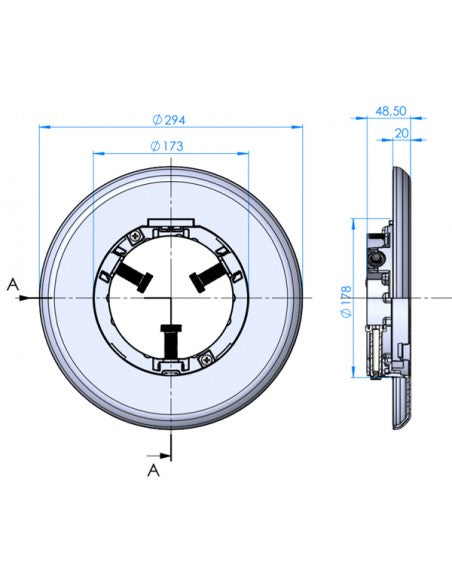 Lampa LED LUMIPLUS FLEXI AC V1 16W 12V 1485 lm światło zimne ASTRAL POOL BIAŁA - Baseny.pl