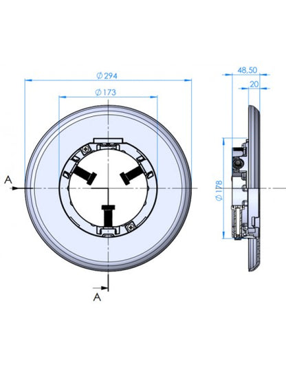 Lampa LED LUMIPLUS FLEXI AC V1 16W 12V 1485 lm światło zimne ASTRAL POOL BIAŁA - Baseny.pl