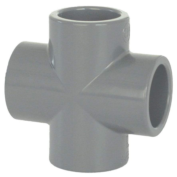 Czwórnik 90° PVC ø  KW-KW-KW-KW klejony - Baseny.pl