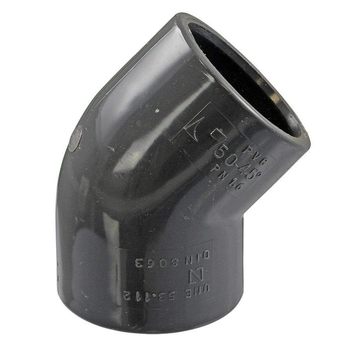 Kolano 45° PVC ø  KW-KW  dwustronnie klejone - Baseny.pl
