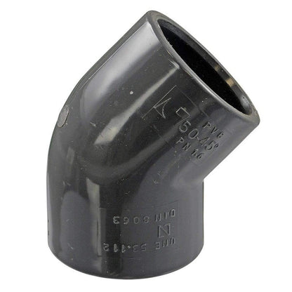 Kolano 45° PVC ø  KW-KW  dwustronnie klejone - Baseny.pl