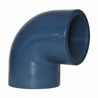 Kolano 90° PVC ø  KW-GW klejony gwint - Baseny.pl