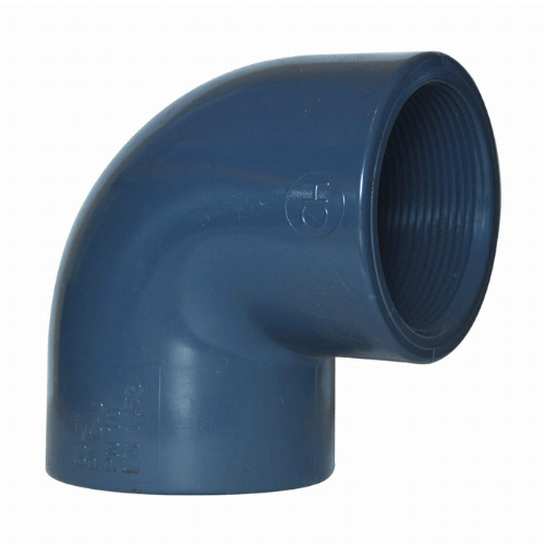 Kolano 90° PVC ø  KW-GW klejony gwint - Baseny.pl