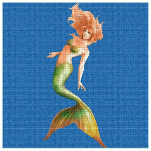 Mozaika szklana Ezarri, dekoracja Mermaid-mozaika-Baseny.pl