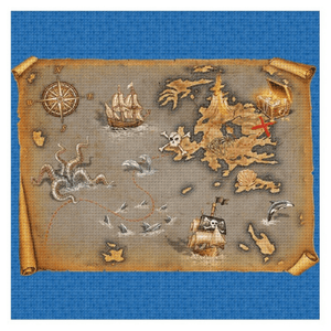 Mozaika szklana Ezarri, dekoracja Pirates Map-mozaika-Baseny.pl