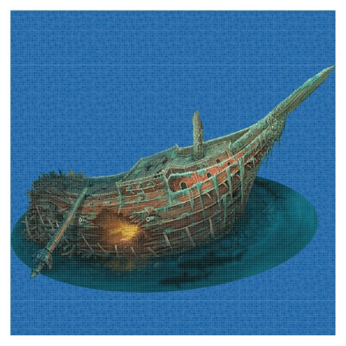 Mozaika szklana Ezarri, dekoracja Treasure Ship-mozaika-Baseny.pl