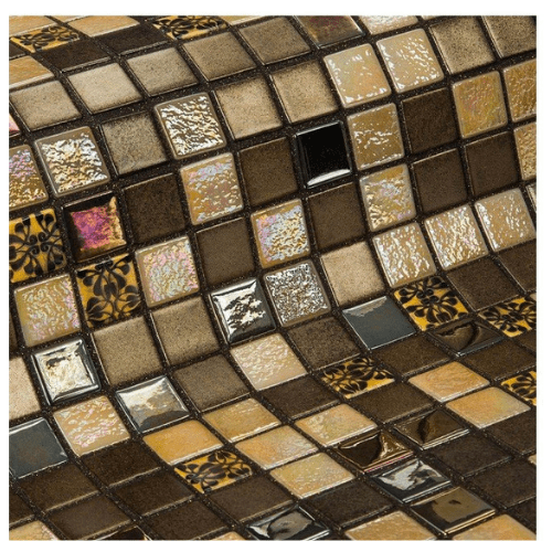 Mozaika szklana Ezarri, seria Topping, kolor Almonds-mozaika-Baseny.pl