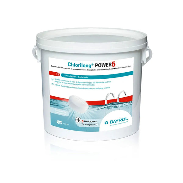 BAYROL Chlorilong Power 5 5 kg chlorowe tabletki multifunkcyjne do basenu - Baseny.pl
