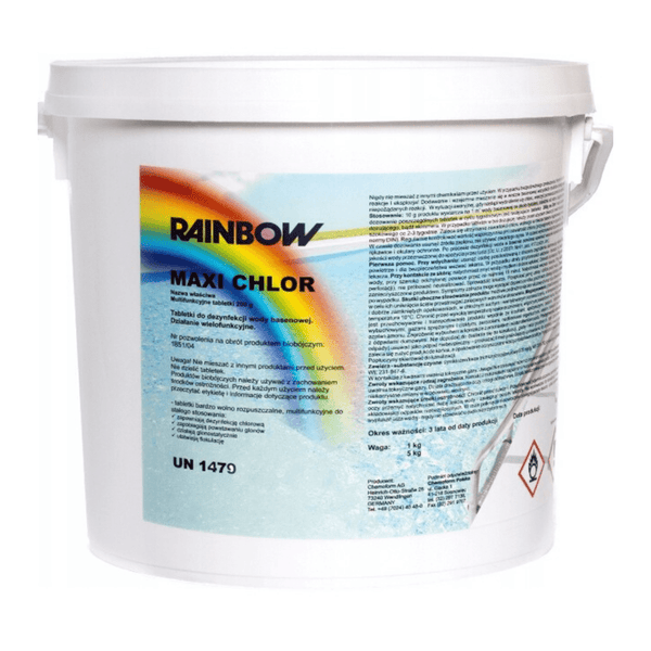 RAINBOW Maxi Chlor 5 kg - Tabletki Multi 200 g - Baseny.pl