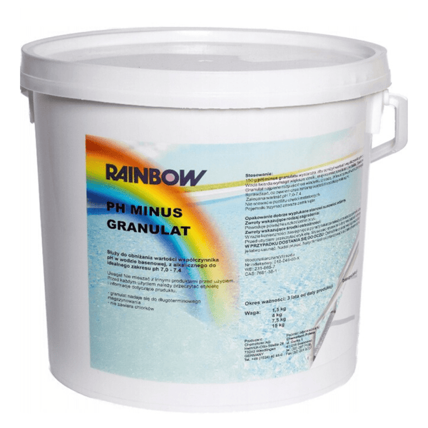 RAINBOW pH Minus granulat 7,5 kg - Baseny.pl
